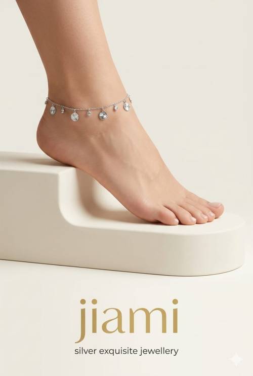 Celestia Charm Silver Anklet