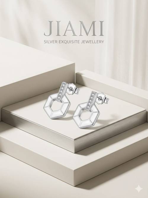The Hexagon Drop Studs