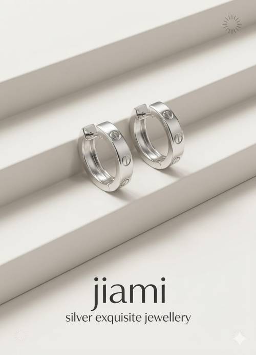 Nova Edge Screw Hoop Earrings