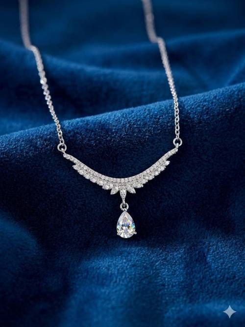 Marquise Wing  PearCut Statement Pendant